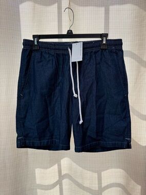 American Apparel Denim Rad Shorts Men’s Sz S Dark Wash Cotton NWT Minimalist
